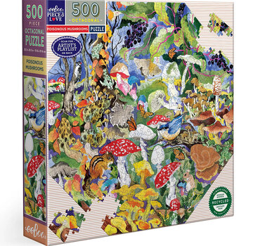 EeBoo eeBoo Poisonous Mushrooms Octagon Puzzle 500pcs