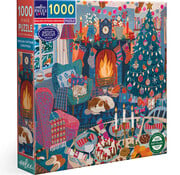 EeBoo eeBoo English Cottage Christmas Puzzle 1000pcs