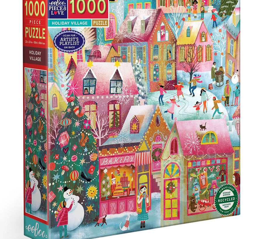 eeBoo Holiday Village Puzzle 1000pcs