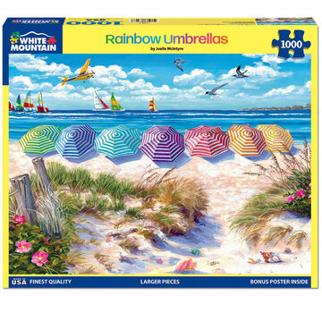 White Mountain White Mountain Rainbow Umbrellas Puzzle 1000pcs