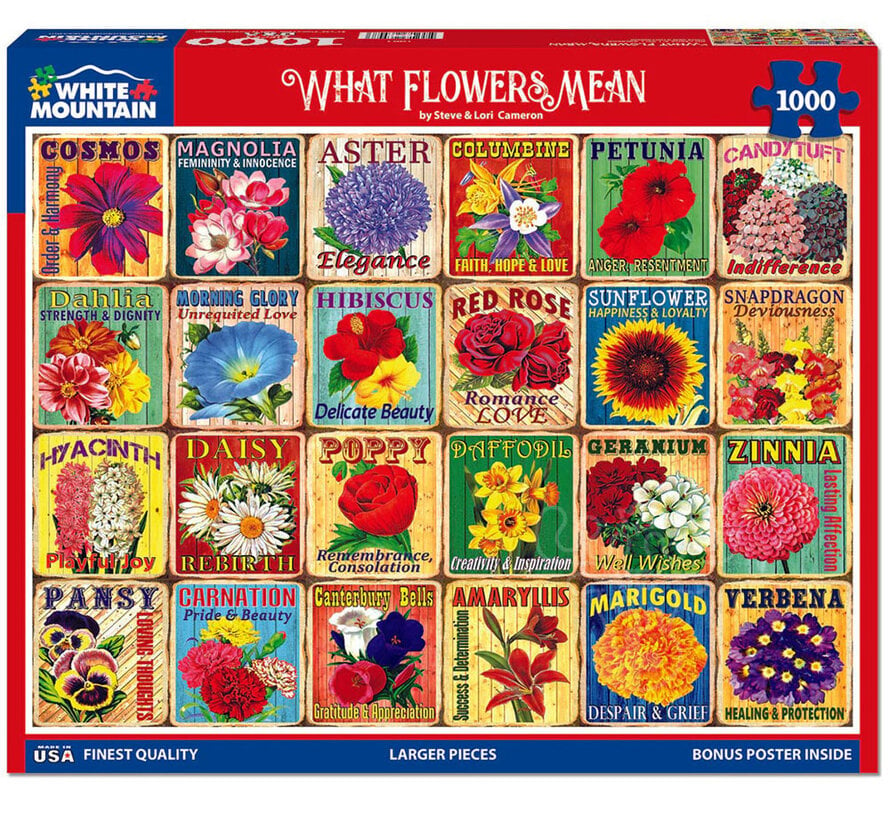 White Mountain What Flowers Mean Puzzle 1000pcs