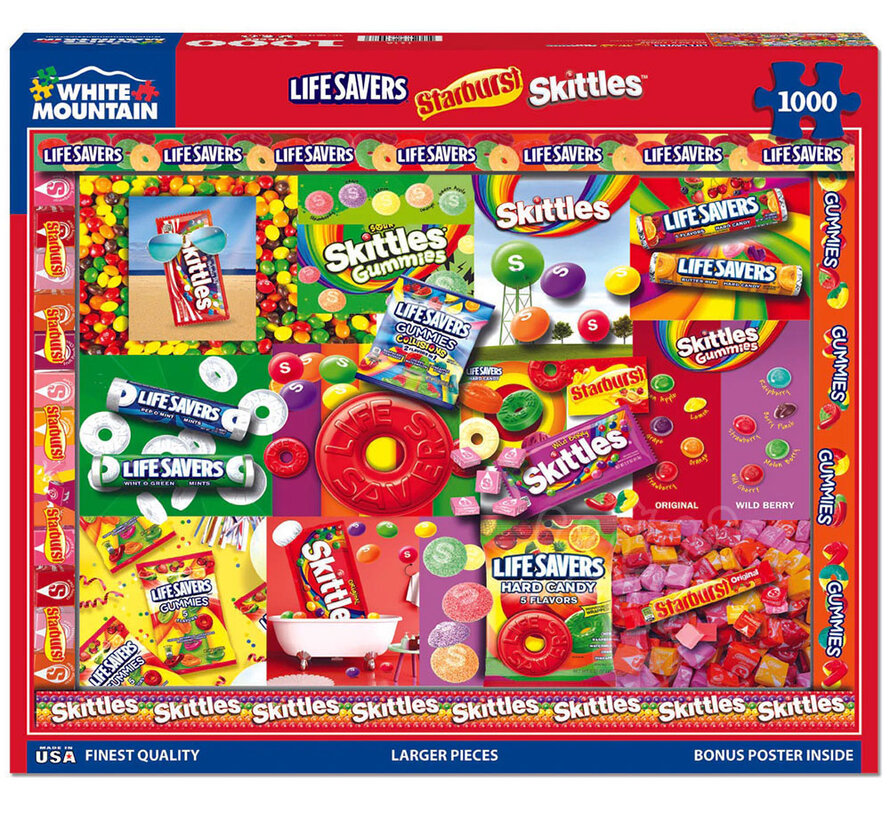 White Mountain Fruity Candy Puzzle 1000pcs