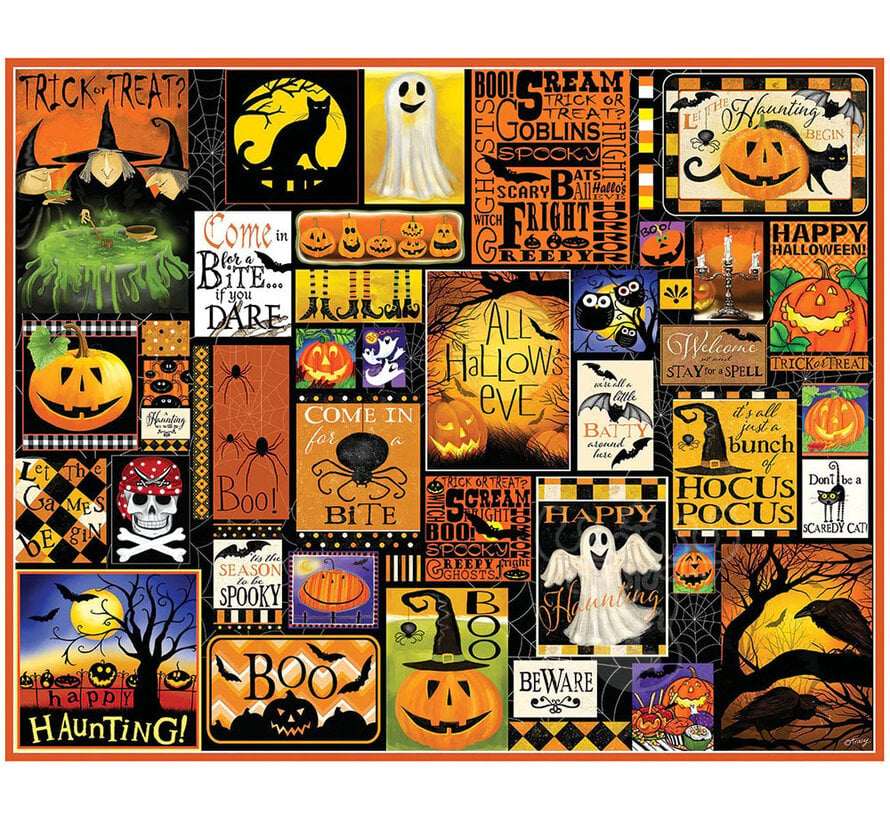 White Mountain Happy Haunting Puzzle 1000pcs