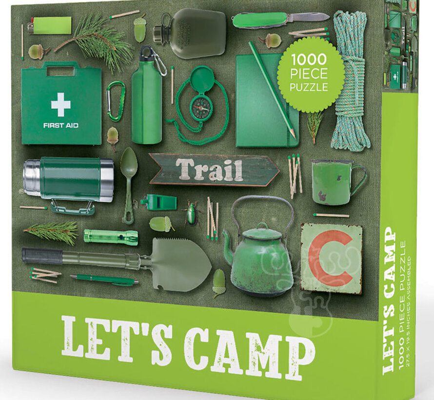 FINAL SALE Gibbs Smith Day Let's Camp Puzzle 1000pcs