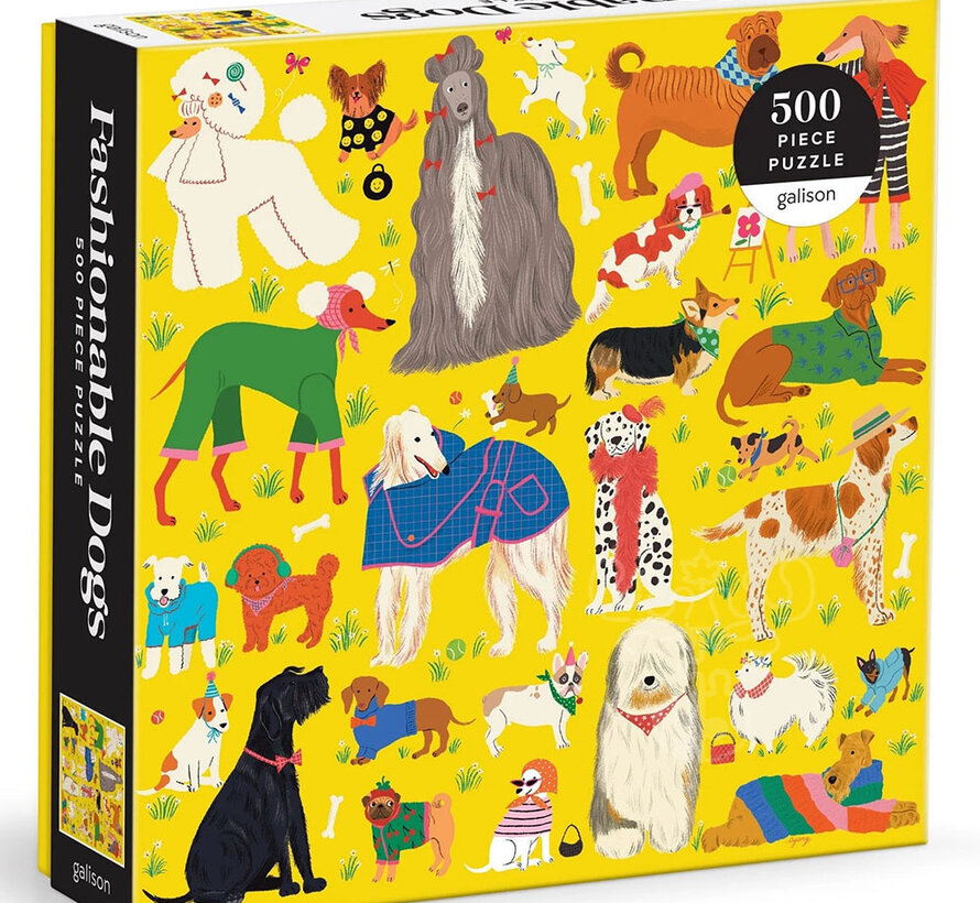 Galison Fashionable Dogs Puzzle 500pcs