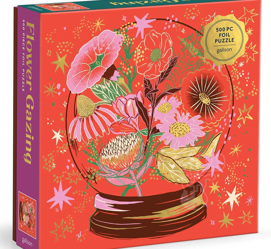 Galison Flower Gazing Foil Puzzle 500pcs