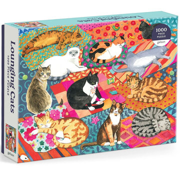Galison Galison Lounging Cats Puzzle 1000pcs