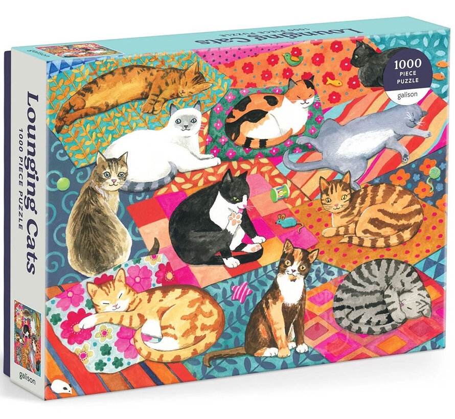 Galison Lounging Cats Puzzle 1000pcs