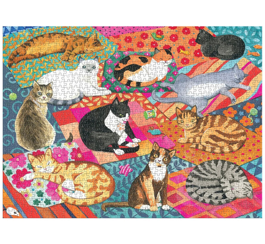 Galison Lounging Cats Puzzle 1000pcs