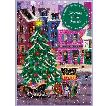 Galison Galison Joy Laforme Christmas Square Greeting Card Puzzle 60pcs