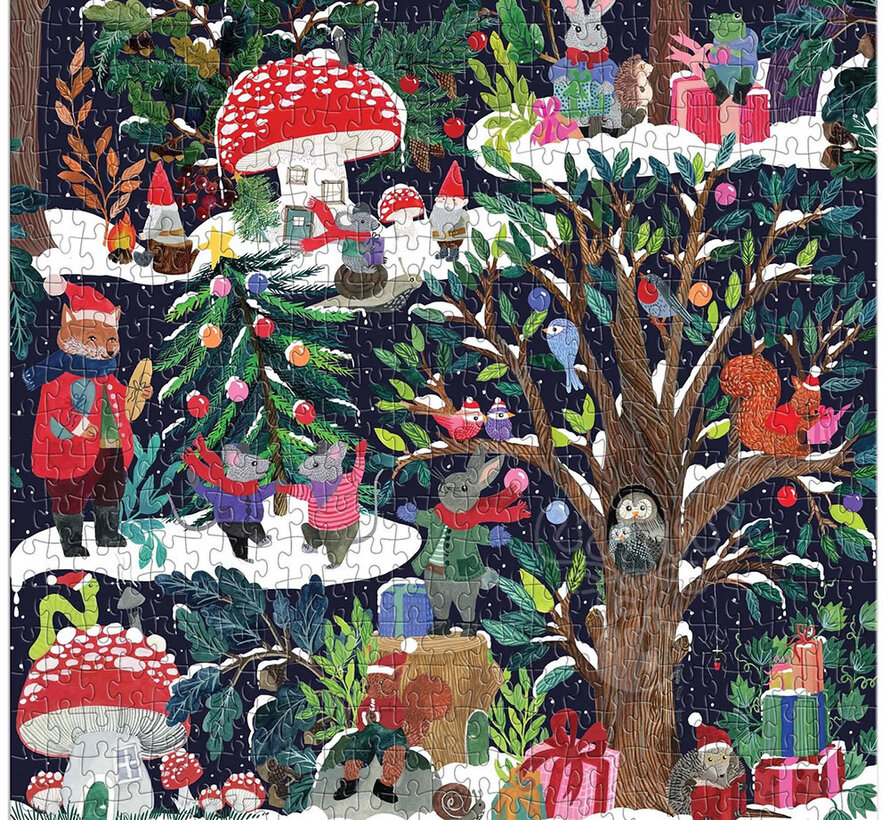 Galison Yuletide Forest Puzzle 500pcs