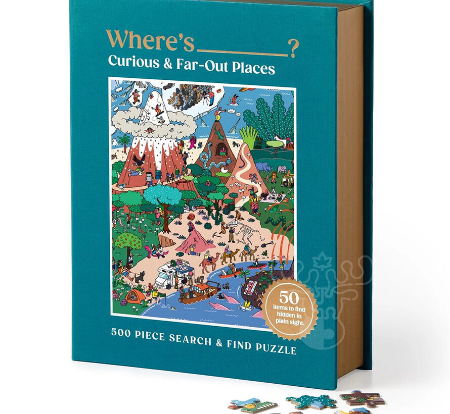 Mudpuppy Where's ________? Curious and Far Out Places Search and Find Puzzle 500pcs