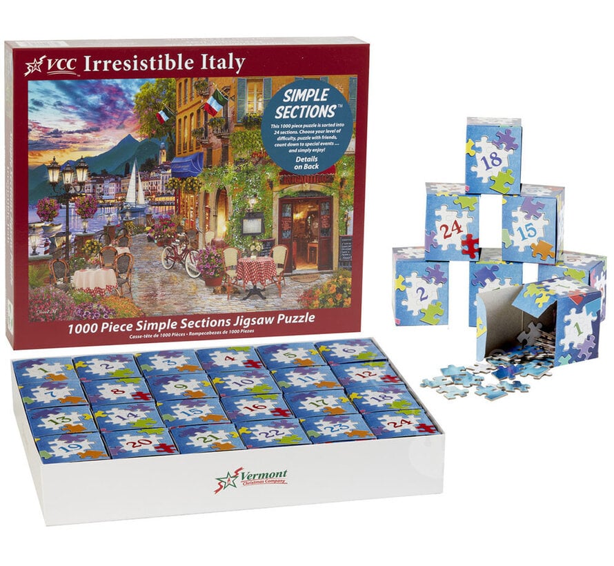 Vermont Christmas Co. Irresistible Italy Simple Sections™ Puzzle 1000pcs