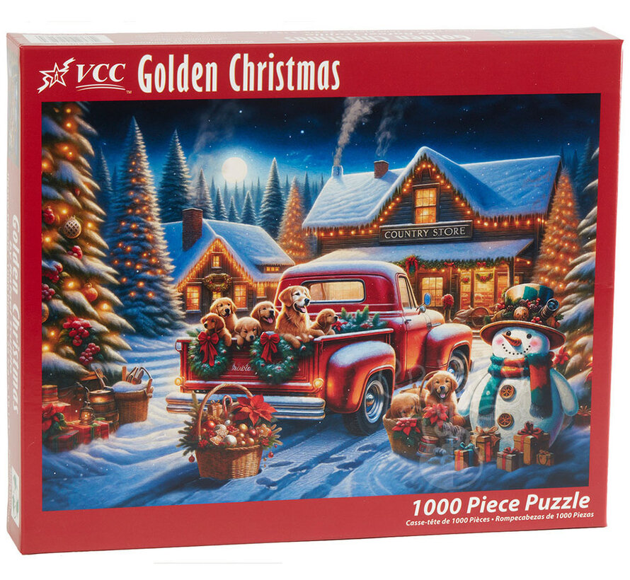 Vermont Christmas Co. Golden Christmas Puzzle 1000pcs
