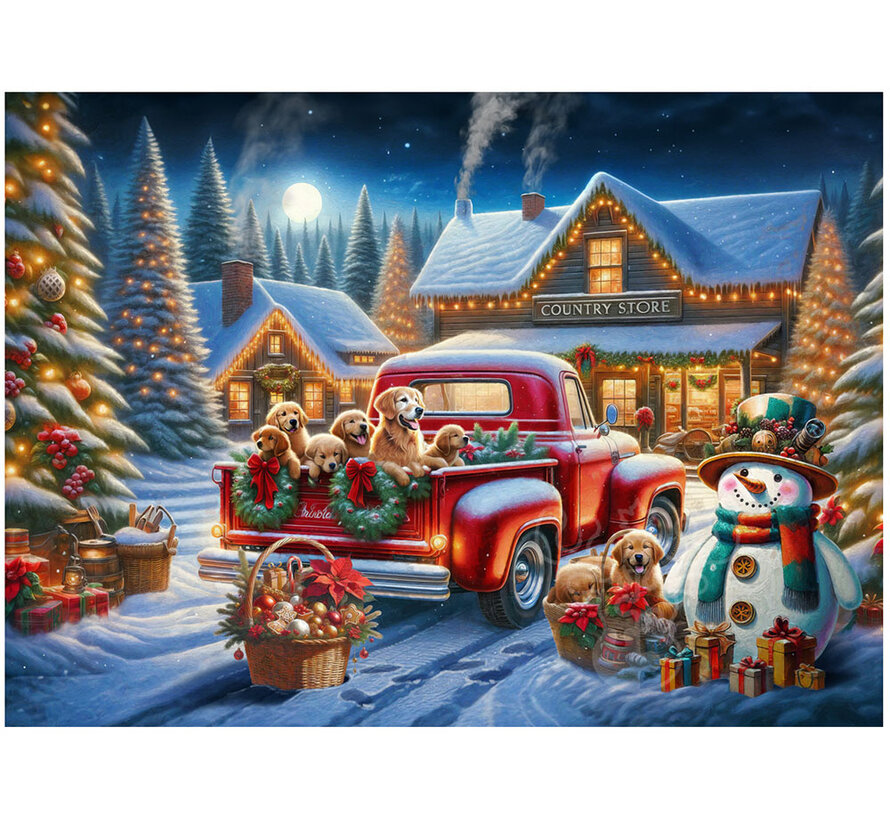 Vermont Christmas Co. Golden Christmas Puzzle 1000pcs