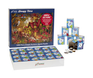 Vermont Christmas Co. Sleepy Time Simple Sections™ Puzzle 1000pcs