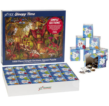Vermont Christmas Company FINAL SALE Vermont Christmas Co. Sleepy Time Simple Sections™ Puzzle 1000pcs