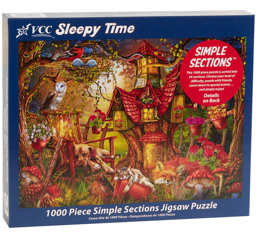 Vermont Christmas Co. Sleepy Time Simple Sections™ Puzzle 1000pcs