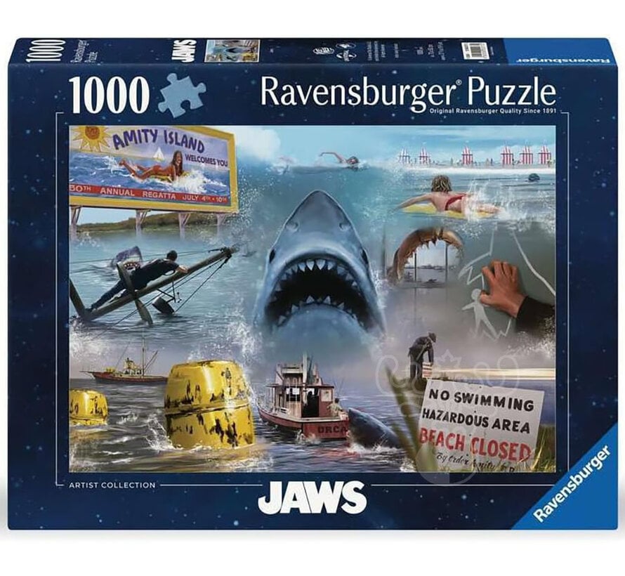 FINAL SALE Ravensburger Jaws Puzzle 1000pcs