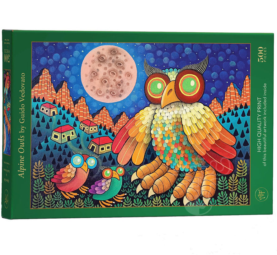 Art & Fable Alpine Owls Puzzle 500pcs