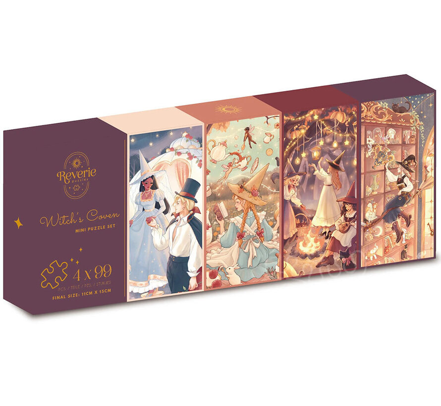 Reverie Witch’s Coven Mini Puzzle Set 4 X 99pcs