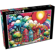 JaCaRou Puzzles JaCaRou Chromatic Lane / Avenue colorée Puzzle 1000pcs
