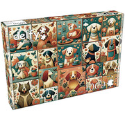 Delfy Delfy Turquoise Peach Pup Puzzle 1000pcs - Canada Only