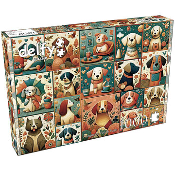 Delfy Delfy Turquoise Peach Pup Puzzle 1000pcs - Canada Only