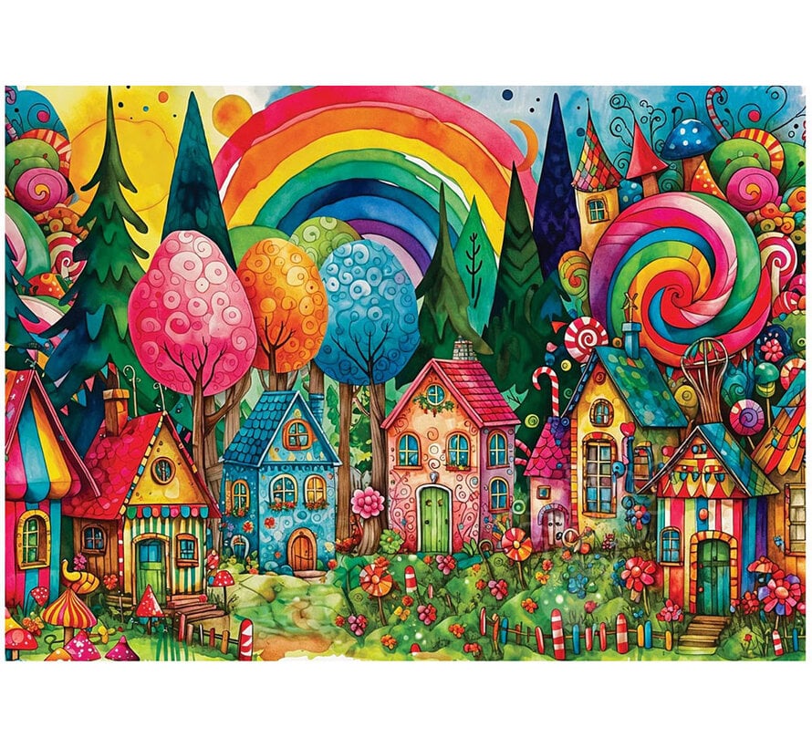 Delfy Sweet Houses in the Forest Puzzle 1000pcs