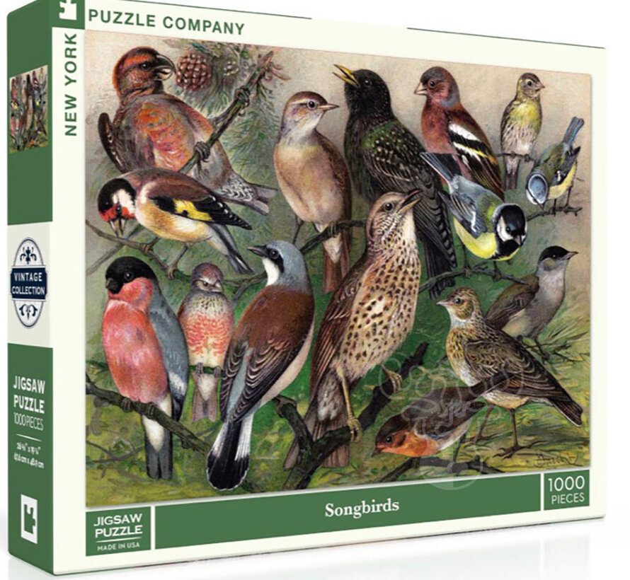 New York Puzzle Co. Vintage Collection: Songbirds Puzzle 1000pcs