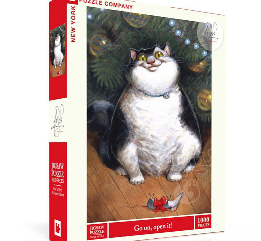 New York Puzzle Co. Peter de Sève: Go on, open it! Puzzle 1000pcs