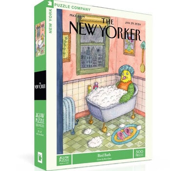 New York Puzzle Company New York Puzzle Co. The New Yorker: Bird Bath Puzzle 500pcs