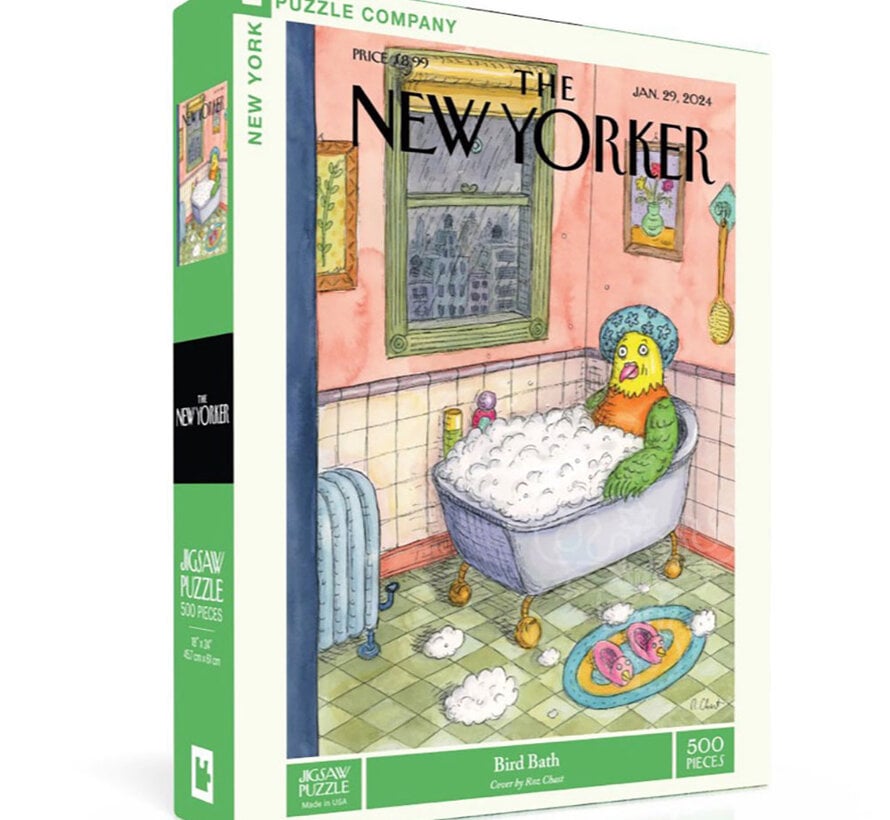 New York Puzzle Co. The New Yorker: Bird Bath Puzzle 500pcs