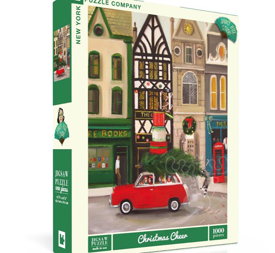 New York Puzzle Co. Janet Hill: Christmas Cheer Puzzle 1000pcs