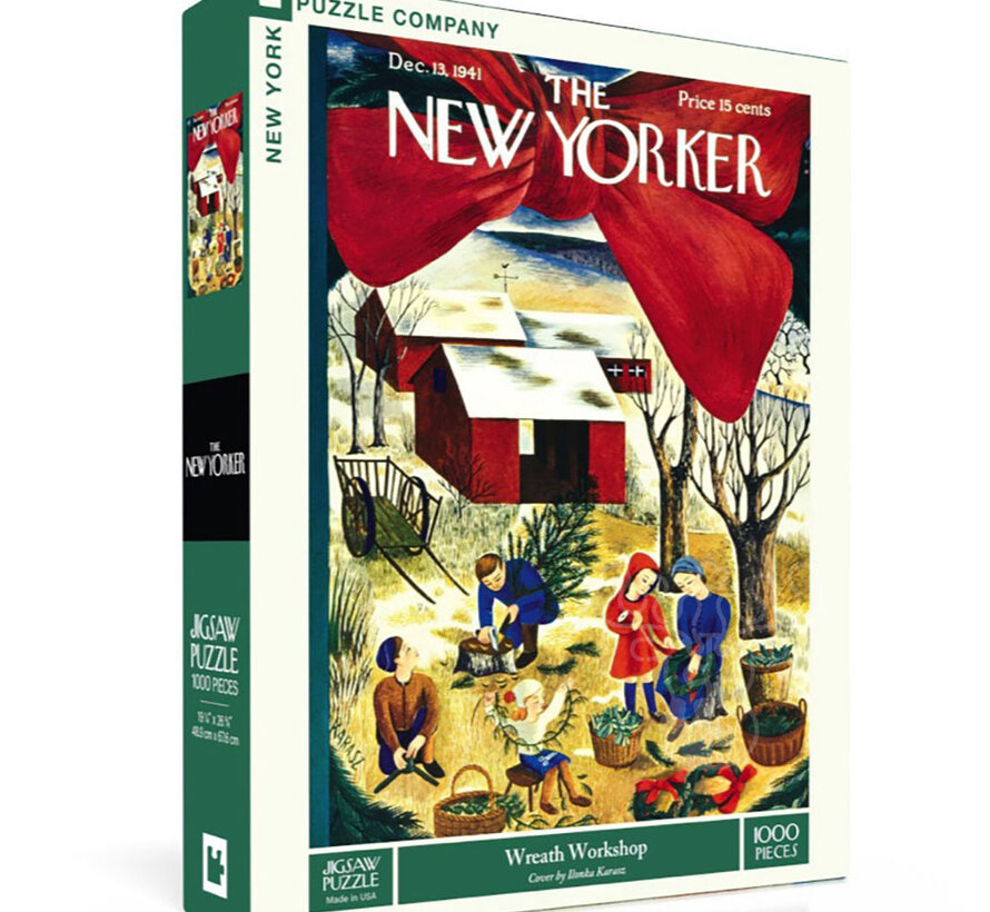 New York Puzzle Co. The New Yorker: Pining for Christmas Puzzle 1000pcs