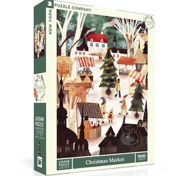 New York Puzzle Company New York Puzzle Co. Adelina Lirius: Christmas Market 1000pcs
