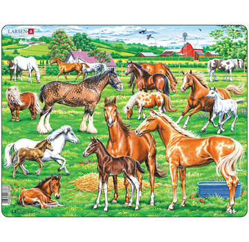 Larsen Puzzles Larsen Farm Horses Tray Puzzle 35pcs