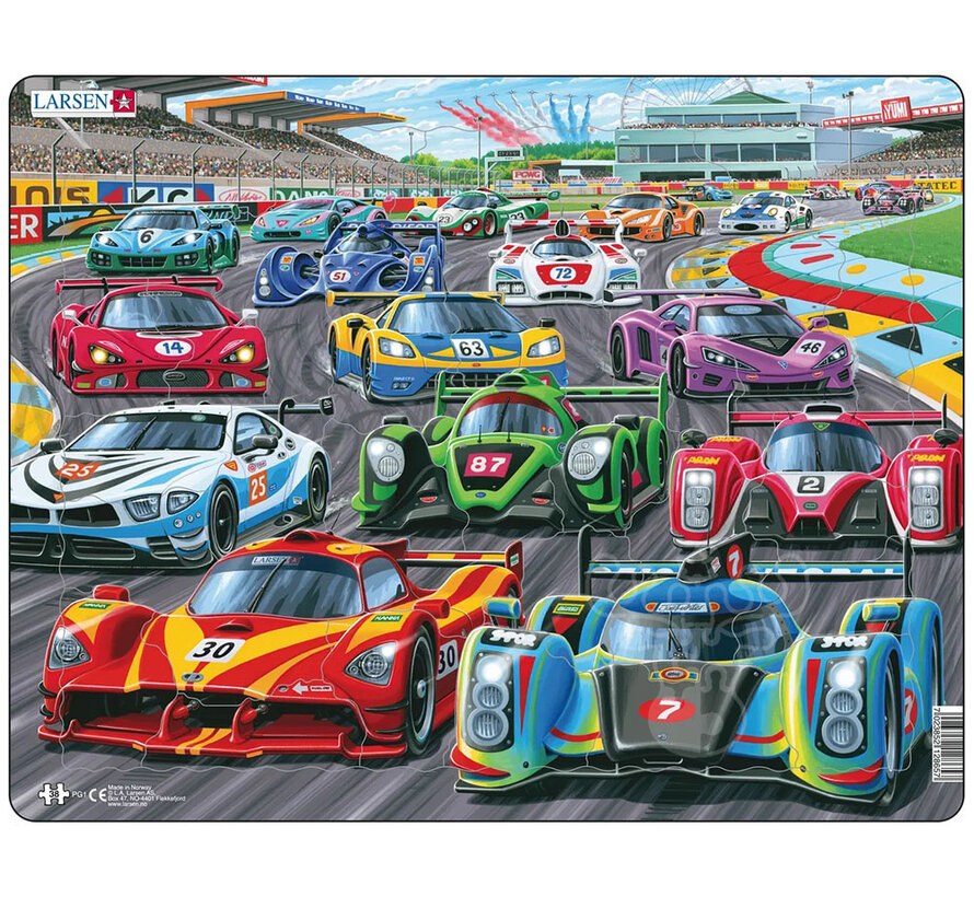 Larsen Speed Racer Tray Puzzle 36pcs