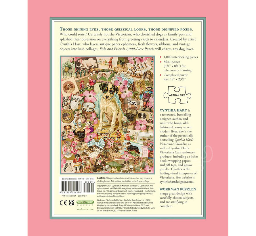 Workman Cynthia Harts Victoriana Dogs: Fido and Friends Puzzle 1000pcs