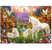 SunsOut FINAL SALE SunsOut Castle Unicorns Puzzle 1000pcs
