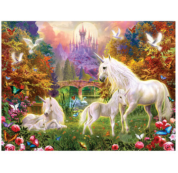SunsOut FINAL SALE SunsOut Castle Unicorns Puzzle 1000pcs