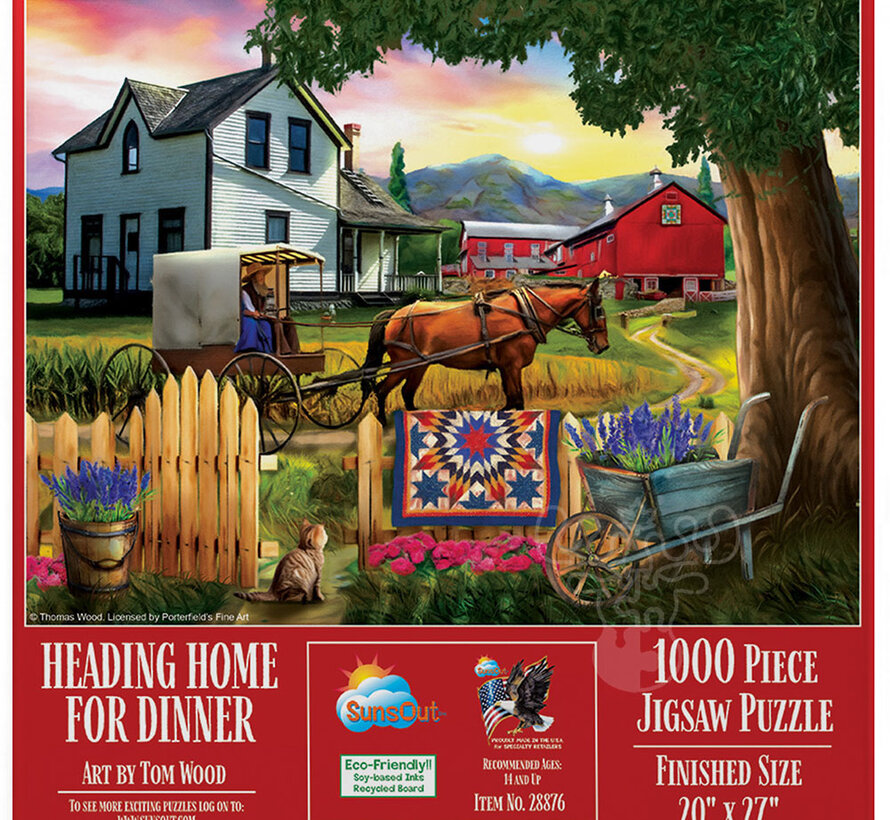 FINAL SALE SunsOut Heading Home for Dinner Puzzle 1000pcs