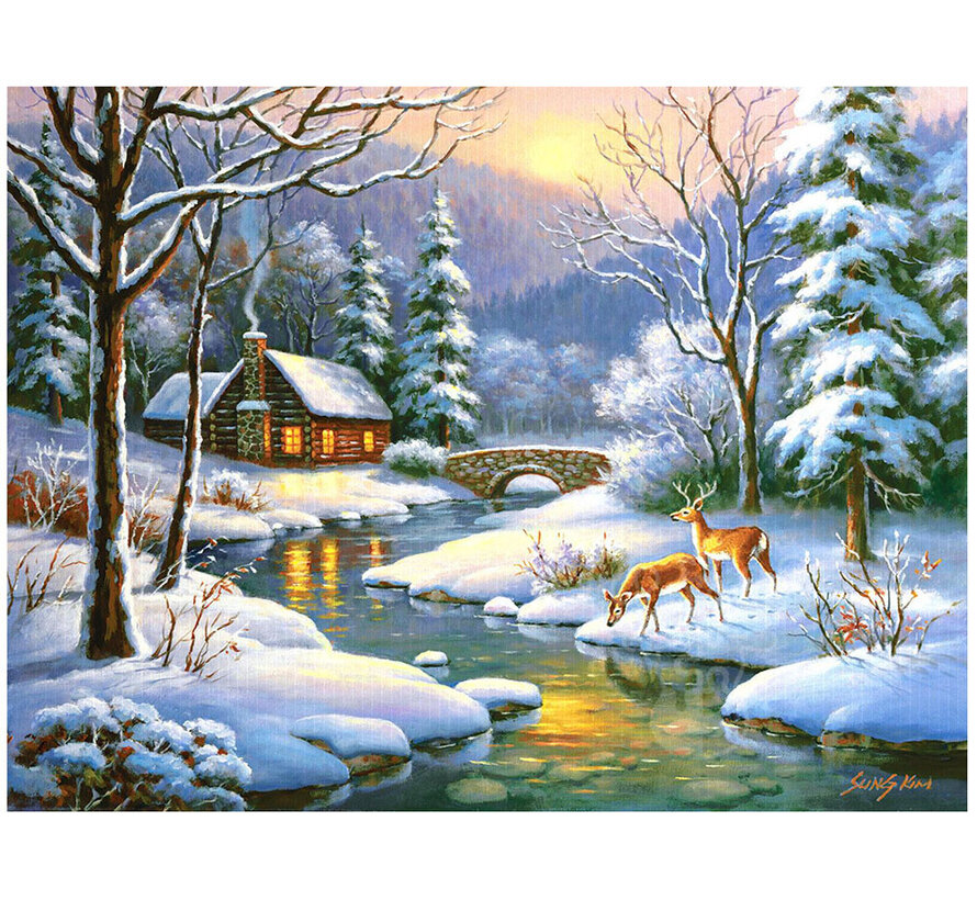 FINAL SALE SunsOut Late Night Visitors Puzzle 500pcs