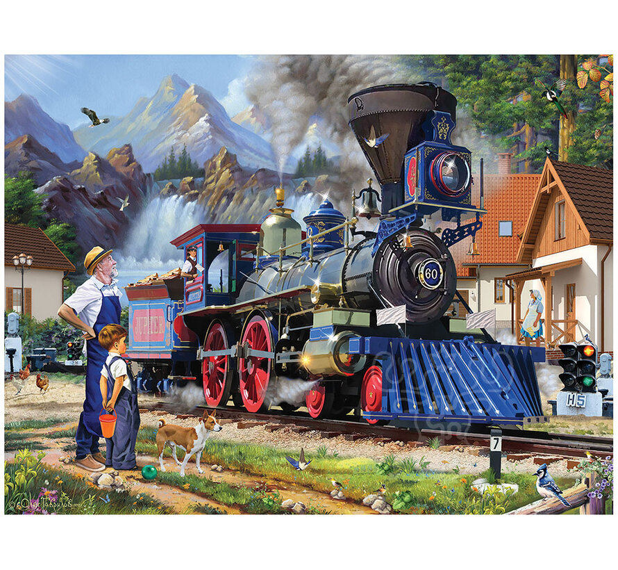 FINAL SALE SunsOut Retro Train Puzzle 500pcs