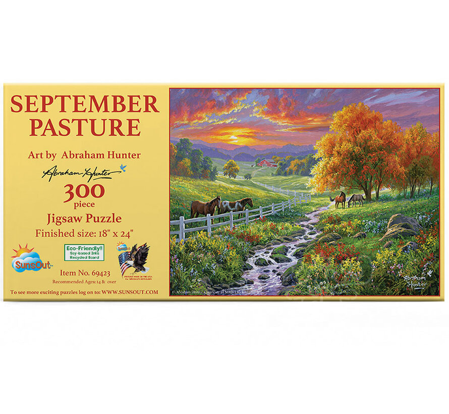 SunsOut September Pasture Puzzle 300pcs