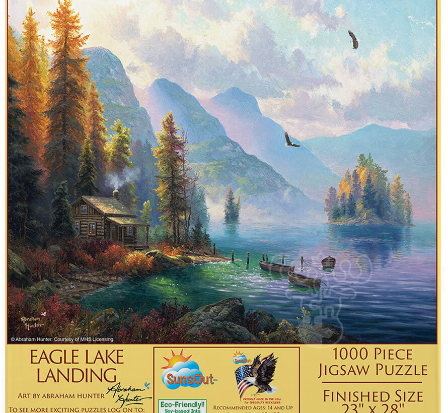 FINAL SALE SunsOut Eagle Lake Landing Puzzle 1000pcs