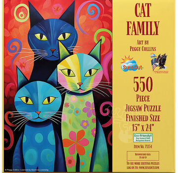 SunsOut SunsOut Cat Family Puzzle 550pcs