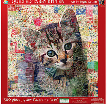SunsOut FINAL SALE SunsOut Quilted Tabby Kitten Puzzle 500pcs