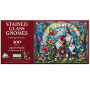 SunsOut SunsOut Stained Glass Gnomes Puzzle 300pcs
