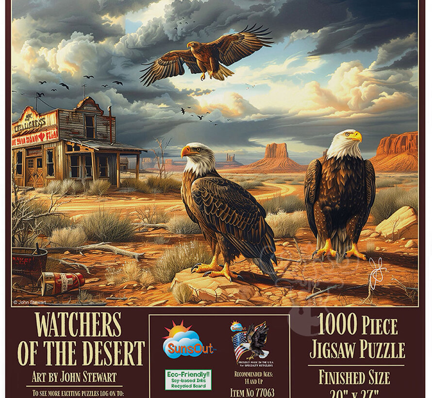 FINAL SALE SunsOut Watchers of the Desert Puzzle 1000pcs